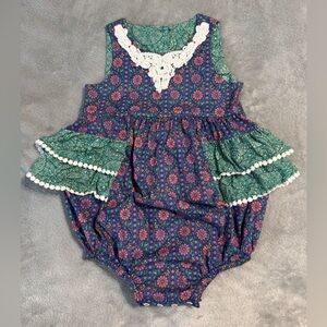 Ricrac & Ruffles Floral and Paisley Tiered Ruffle Romper